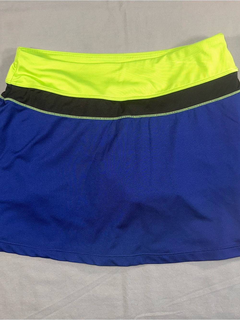 Fila Neon Yellow and Royal Blue Athletic Skort with Black Trim